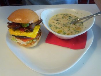 FLIP burger!  bacon and cheese