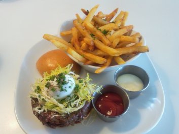 Raw Steak Tartare Burger @ FLIP Burger Boutique